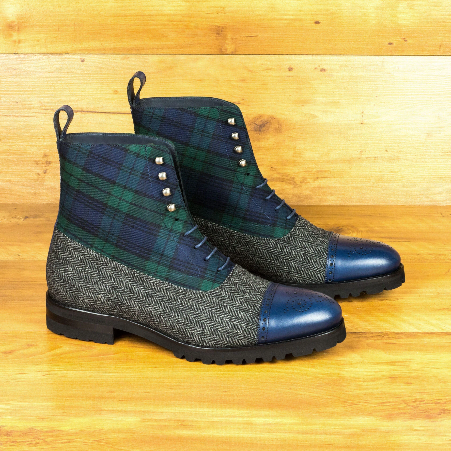 --Blue Balmoral Boots-