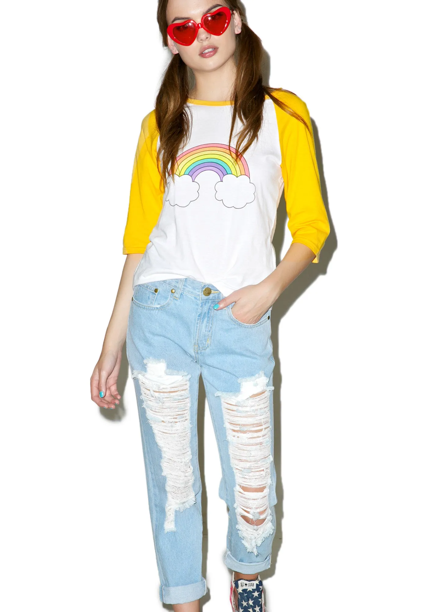 Classic Charley Destroyed Boyfriend Jeans-