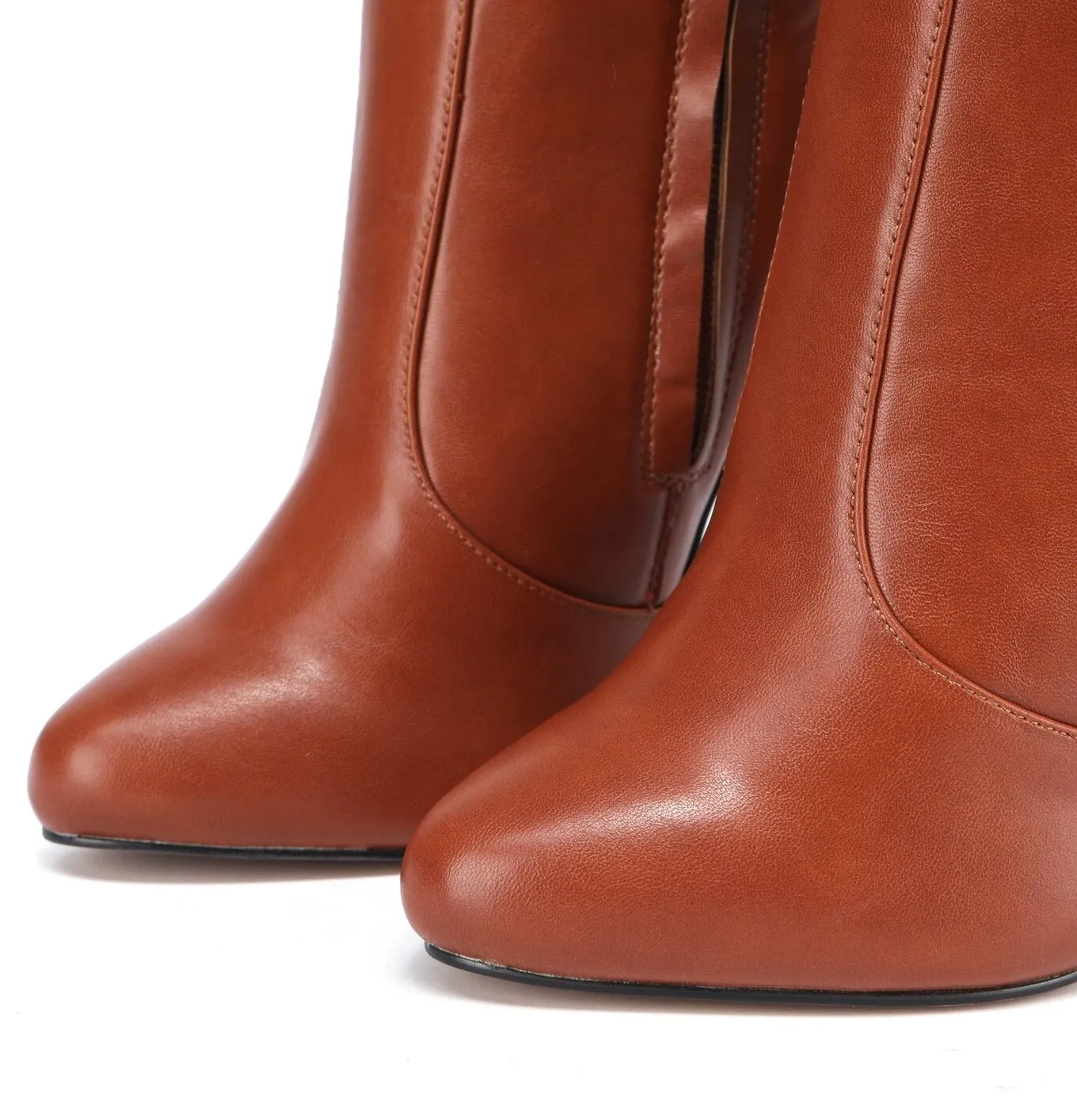 Giaro BRANDY BROWN MATTE KNEE BOOTS