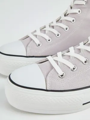 Lilac Flatform High Top Trainers | Women | George at ASDA