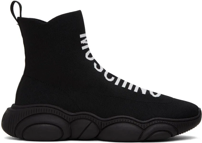 Moschino Black Slip-On Sneakers