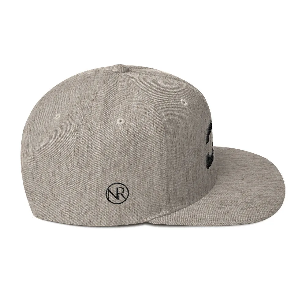 Ohio - Flat Brim Hat - Black Embroidery - OH - Many Hat Color Options Available