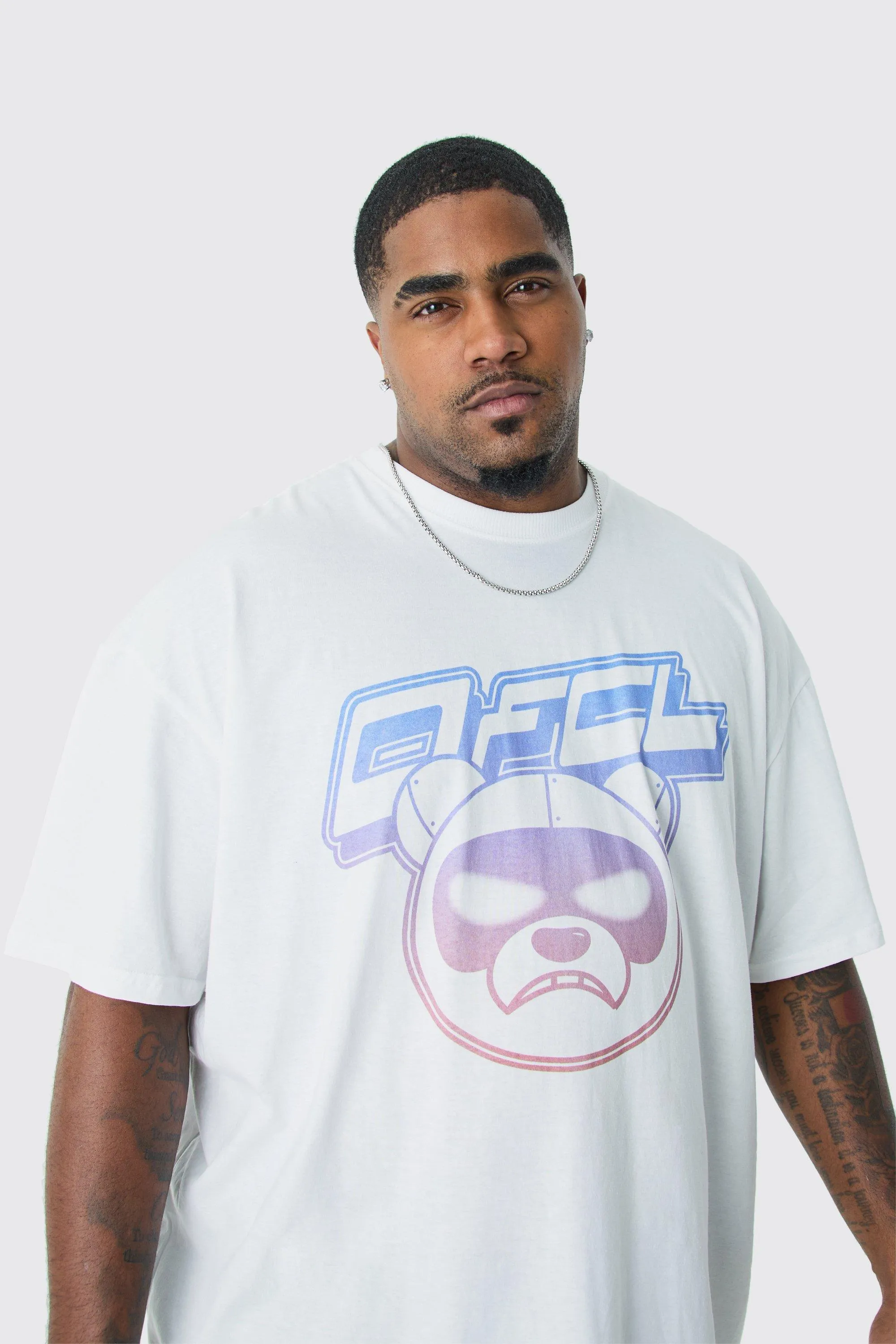 Plus Oversized Ofcl Teddy Graphic T-shirt
