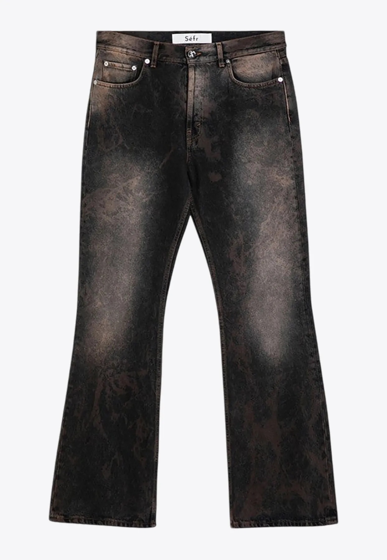 Punk Washed-Effect Jeans