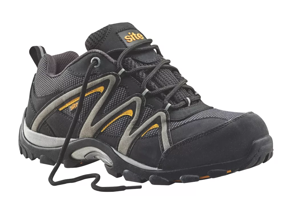 Site Mercury    Safety Trainers Black Size 9 - Screwfix