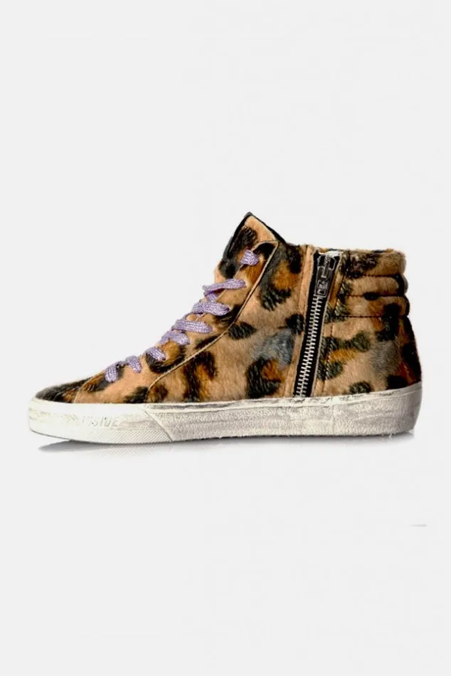 Slide High Top Sneaker Leopard