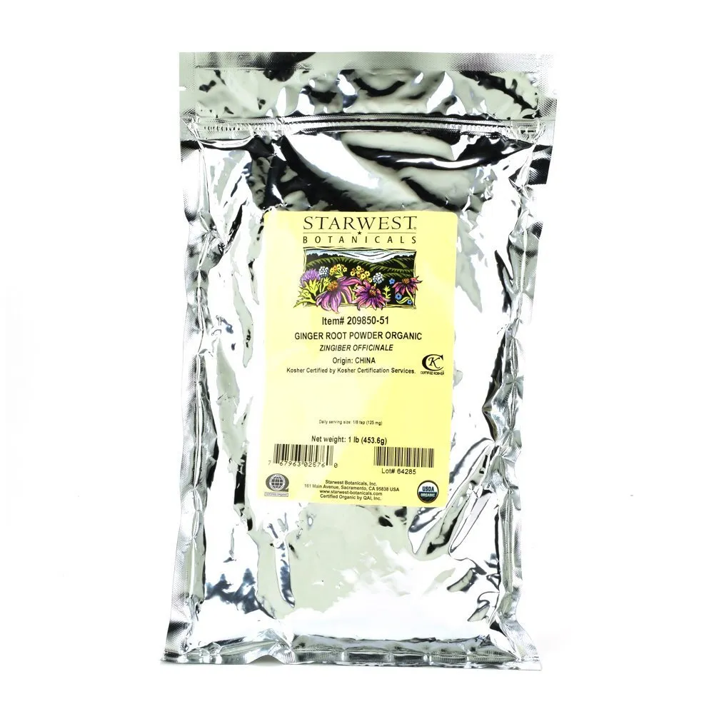 Starwest Botanicals Ginger Root Powder Organic 1 lb (453.6 g)