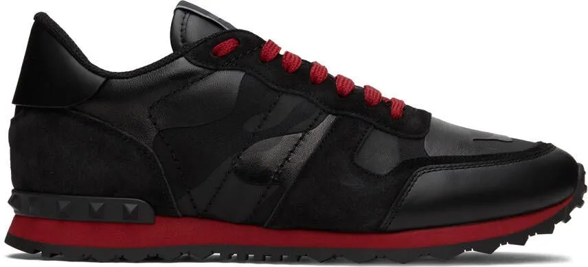 Valentino Garavani Black Rockrunner Sneakers